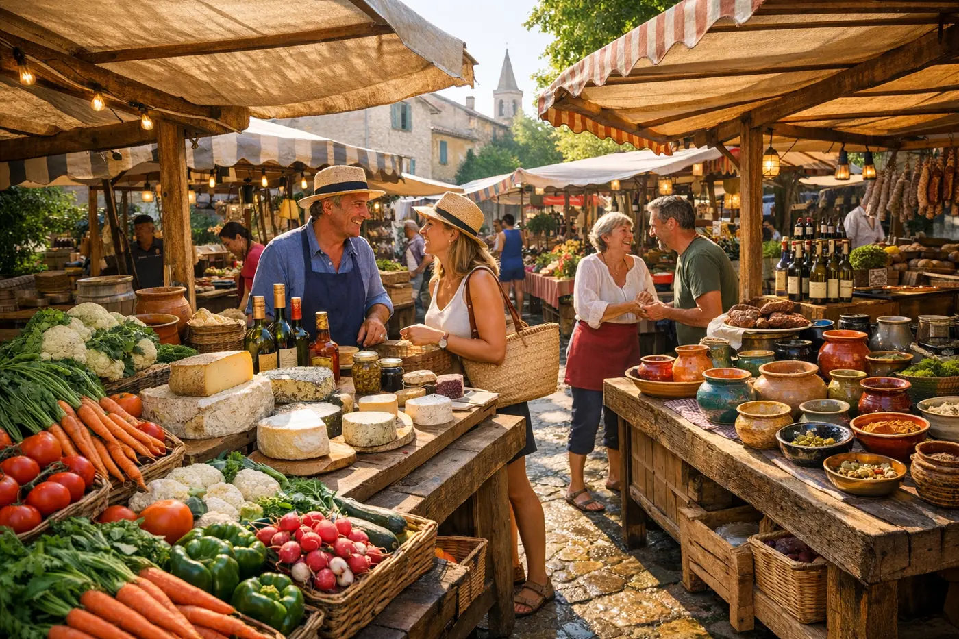 Un vivace mercato locale con produttori e artigiani, valorizzato dalle raccomandazioni di Guideo